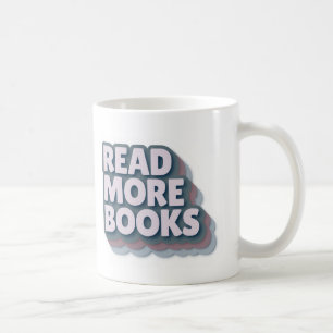 Lies Mehr Bücher Retro-Typografie-Tasse Kaffeetasse