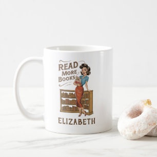 Lies Mehr Bücher Zitat für Bücherliebhaber Kaffeetasse
