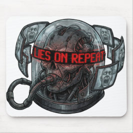 Lies On Repeat – Dystopian Propaganda Brainwash Mousepad
