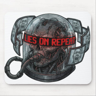 Lies On Repeat – Dystopische Propagandagehirnwäsch Mousepad