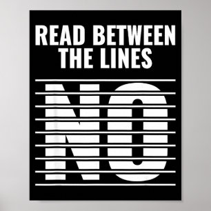 Lies zwischen den Zeilen - Nein _ Lustig Dunkel Sa Poster