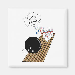 ließ erschreckte Bowling Buttone Cartoon Spaß Magnet