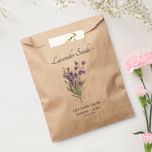 Ließ Liebe Grow l Lavender Seeds Gastgeschenk Hoch Geschenktütchen (Versiegelt)