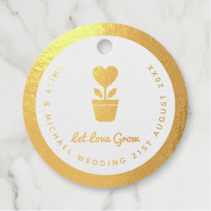 Ließ Liebe Grown Real Foil Wedding Brautparty Geschenkanhänger