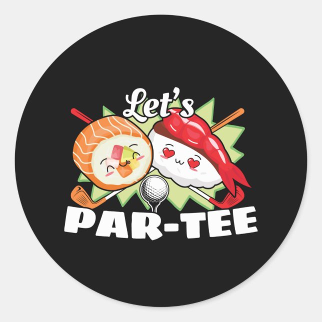 Ließt Par T-Shirt Golf Pun - Golfplatz Party Runder Aufkleber (Vorderseite)