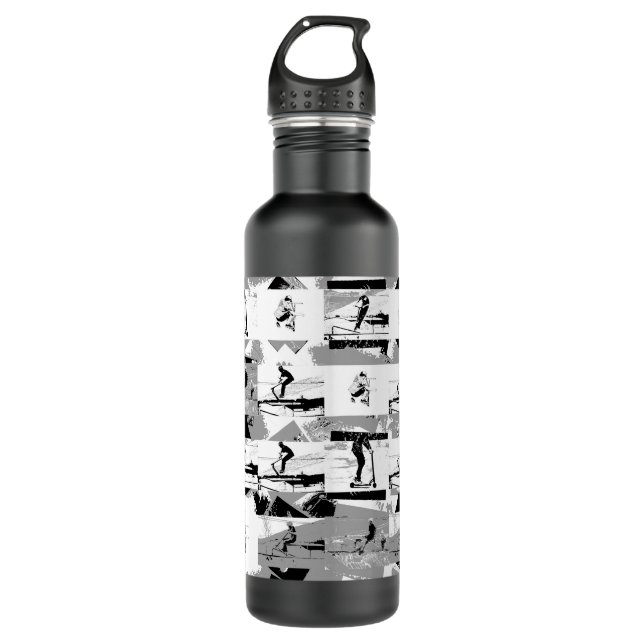 Ließt Scoot Around - Scooter-Rider Edelstahlflasche (Vorderseite)