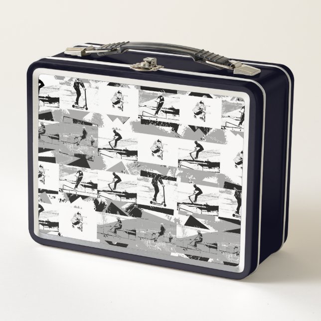 Ließt Scoot Around - Scooter-Rider Metall Brotdose (Vorderseite)