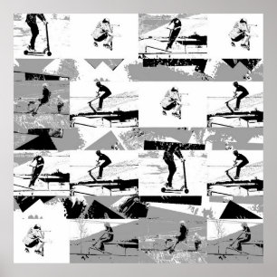 Ließt Scoot Around - Scooter-Rider Poster