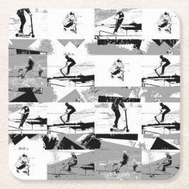 Ließt Scoot Around - Scooter-Rider Rechteckiger Pappuntersetzer