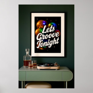 Ließt's Groove Tonight - Retro Disco Poster
