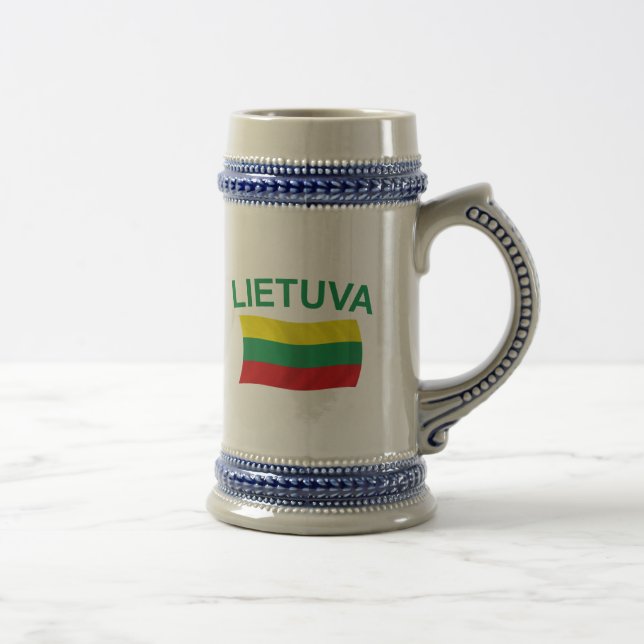 Lietuva (Litauen) grüne Liter Bierglas (Rechts)