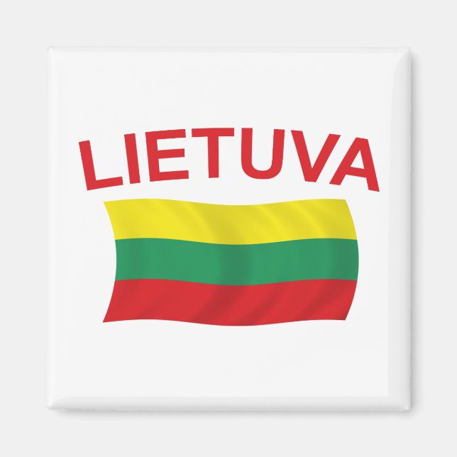 Lietuva (Litauen) - Rote Straßen Magnet (Vorne)