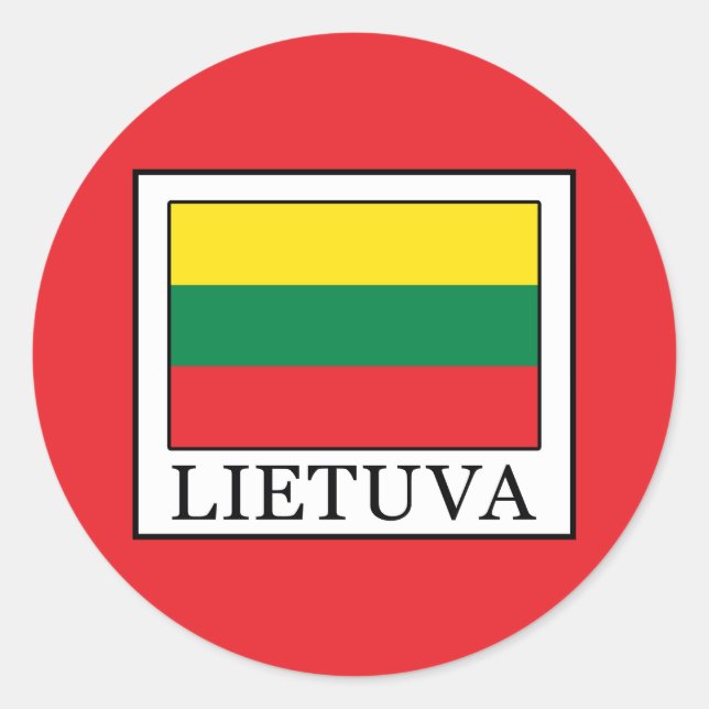 Lietuva Runder Aufkleber (Vorderseite)