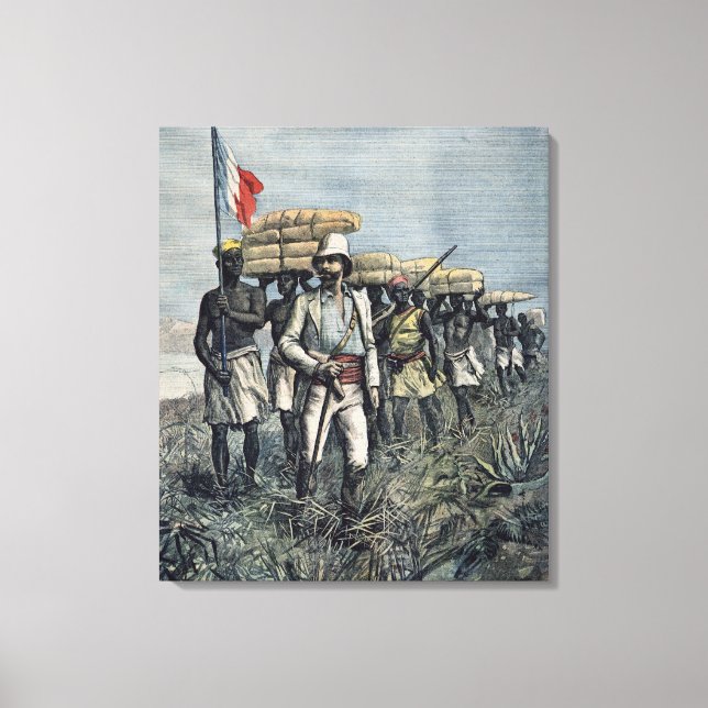 Lieutenant Mizon zu seiner Mission von 1892 Leinwanddruck (Vorderseite)