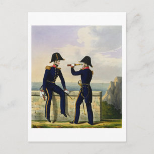 Lieutenants, Platte 1 aus "Kostüm des Königlichen  Postkarte