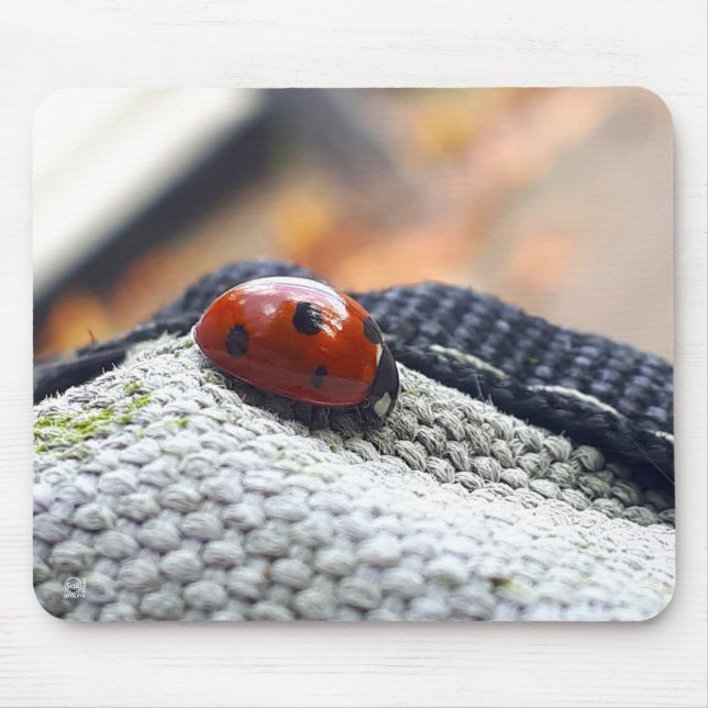 Lieveheersbeestje symbool tegen geweld. mousepad (Vorne)