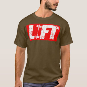 LIF Weightlift Gym Fitness regnend Barbell T-Shirt