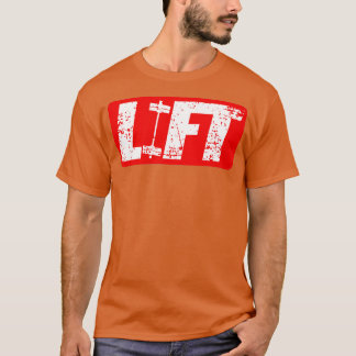 LIF Weightlift Gym Fitness regnend Barbell T-Shirt