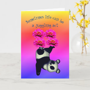 Life A Juggling Act Panda Bear Inspiration Card Karte