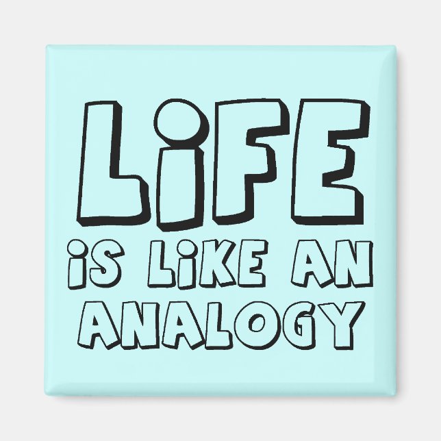 Life Analogy Funny Magnet Spaß (Vorne)