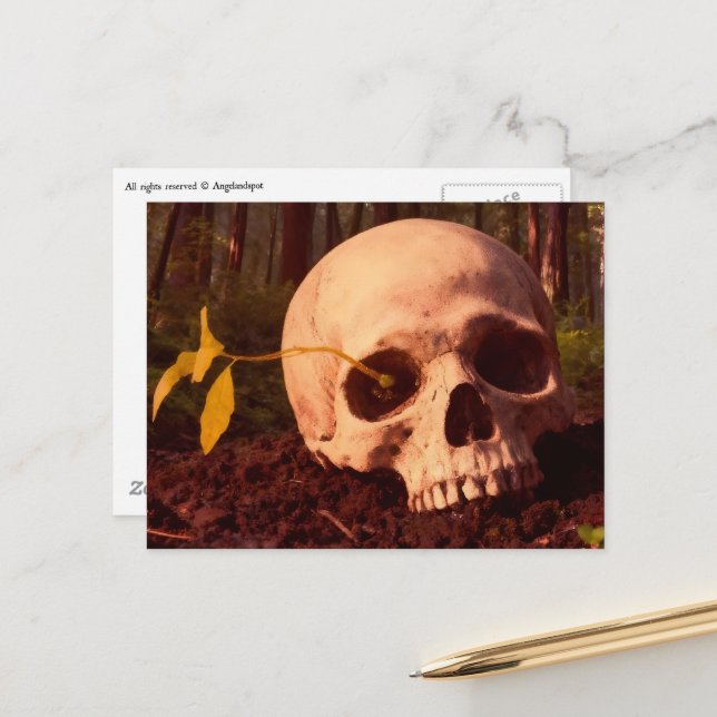 Life and Death Postkarte (Vorderseite/Rückseite Beispiel)