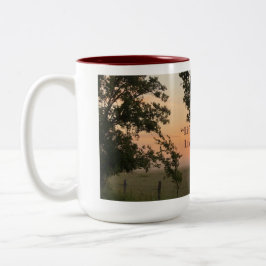 Life and Living Motivational Saying Zweifarbige Tasse