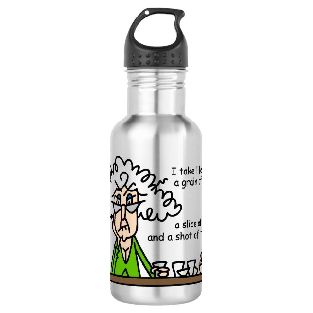 Life and Tequila Humor Edelstahlflasche (Vorderseite)