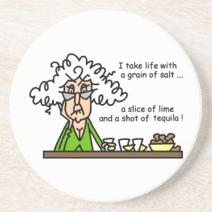 Life and Tequila Humor Sandstein Untersetzer