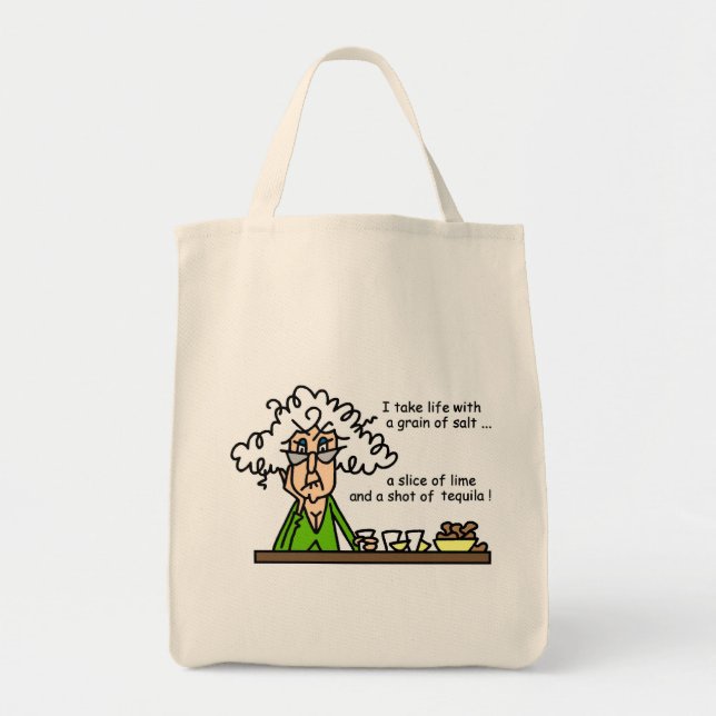 Life and Tequila Humor Tragetasche (Vorne)