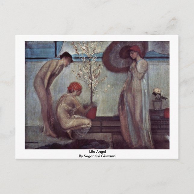 Life Angel by Segantini Giovanni Postkarte (Vorderseite)