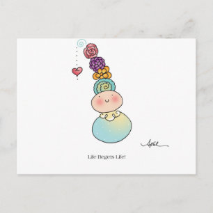 LIFE BEGETS LIFE Postcard bis April McCallum Postkarte