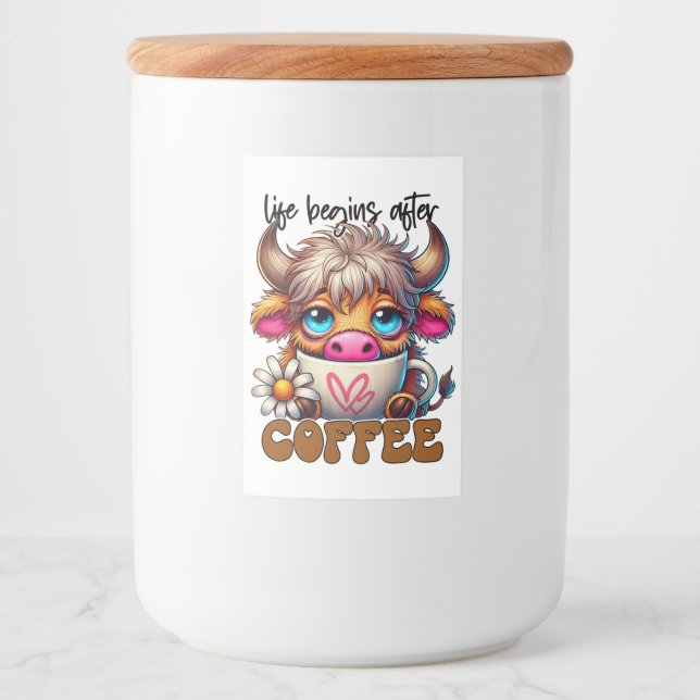 Life Begins After Coffee  Lebensmitteletikett (Vorderseite)