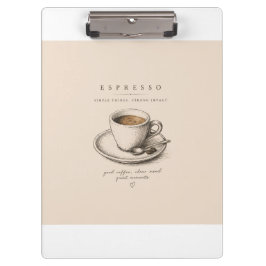 Life Begins After Espresso | Vintage Coffee Lover Klemmbrett