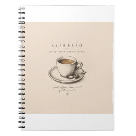 Life Begins After Espresso | Vintage Coffee Lover Notizblock