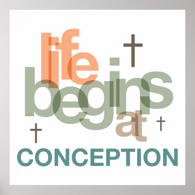 Life Begins At Conception Poster (Vorne)