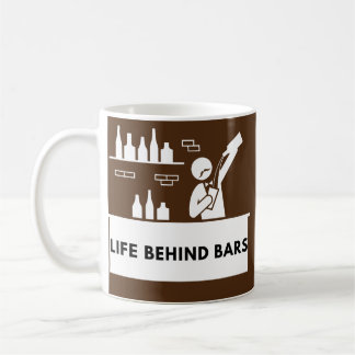 Life Behind Bars Cocktail Shaker Bartending Männer Kaffeetasse