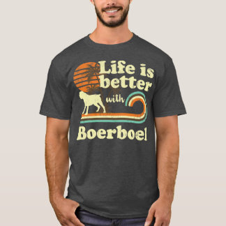 Life Better Boerboel Vintag Hunde Mama Vater T-Shirt