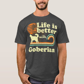 Life Better Goberian Vintag Dog Mama Vater T-Shirt
