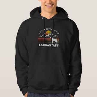 Life Better Labrastaff Vintage Dog Mom Dad Hoodie
