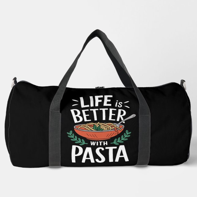 Life Better With Pasta Bowl Duffle Bag (Vorderseite)