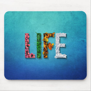 Life Blue Sky Water Fruchtwasser Snow Sea Laptop Mousepad