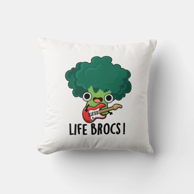 Life Brocs Funny Veggie Broccoli Pun Kissen (Vorderseite)
