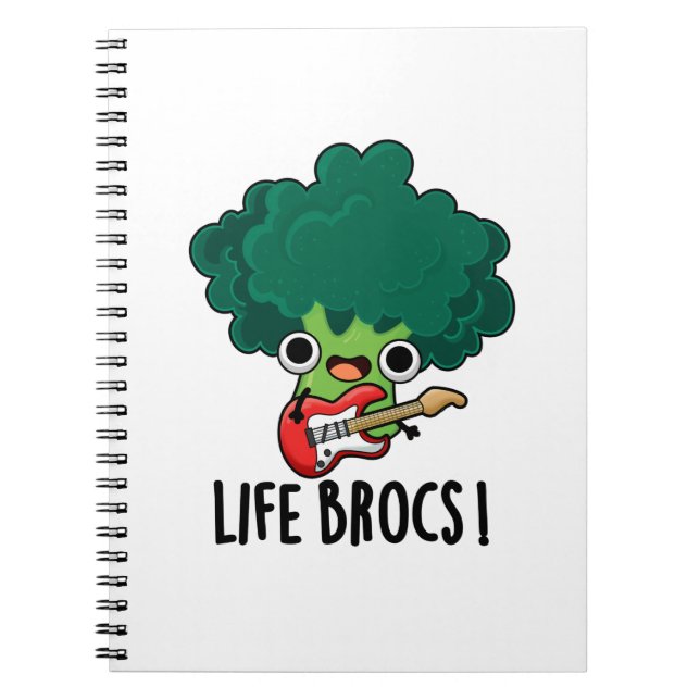 Life Brocs Funny Veggie Broccoli Pun Notizblock (Vorderseite)