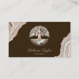 Life Coach Baum Life Therapist Heiler Wellness Visitenkarte