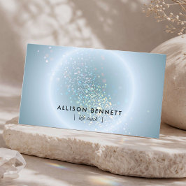 Life Coach Celestial Glow Minimal Dusty Blue Visitenkarte