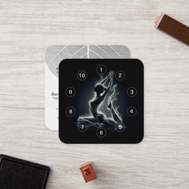 Life Coach Einbeiniger King Pigeon Yoga Class Pass Treuekarte (Vorderseite/Rückseite Beispiel)