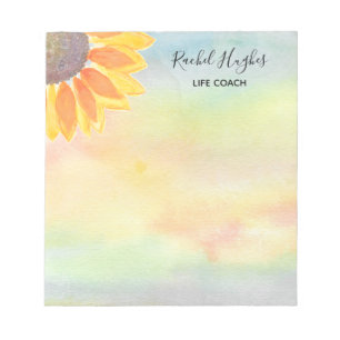 Life Coach Farbige Blume Notepad Notizblock