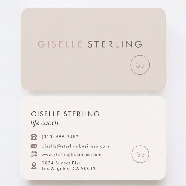 Life Coach Feminine Professional Visitenkarte (Von Creator hochgeladen)
