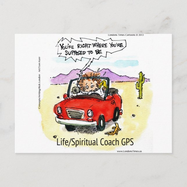 Life Coach GPS Postkarte (Vorderseite)