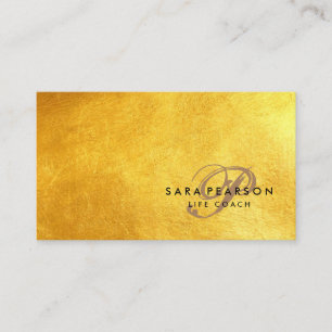 Life Coach Personal Services Elegante Gold Textur Visitenkarte
